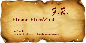 Fieber Richárd névjegykártya
