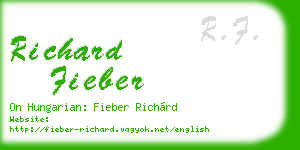 richard fieber business card